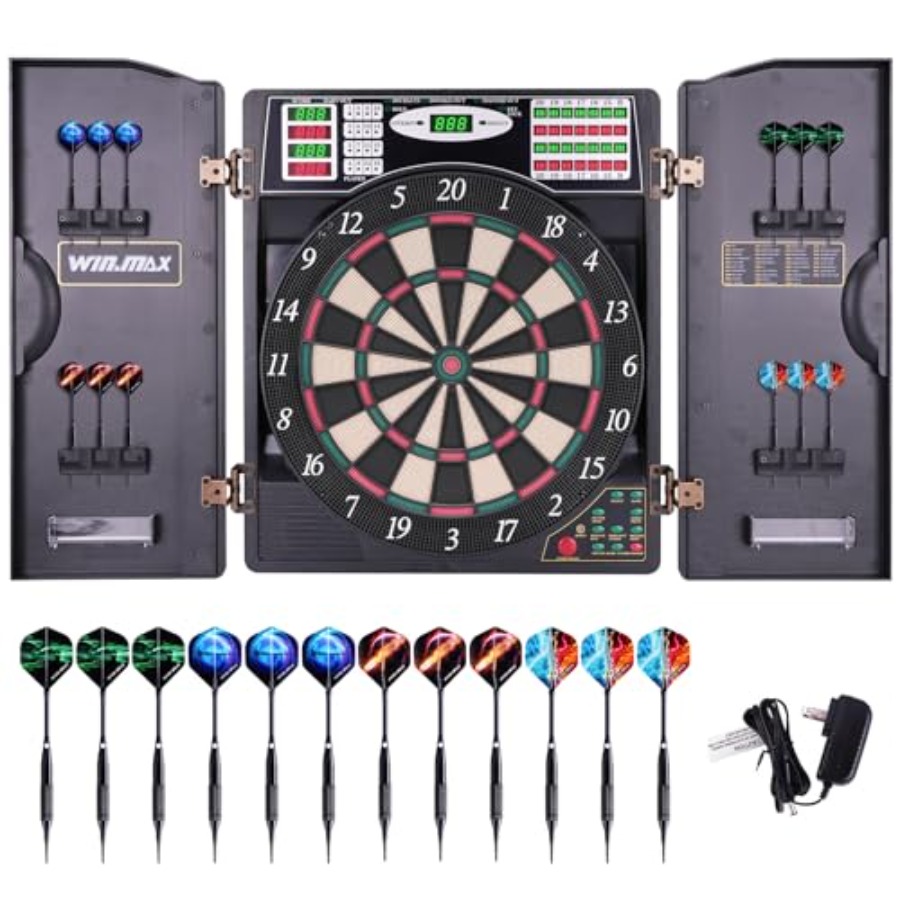 Electronic Dartboard Cabinet - Electronic Dart Board with Cabinet LED