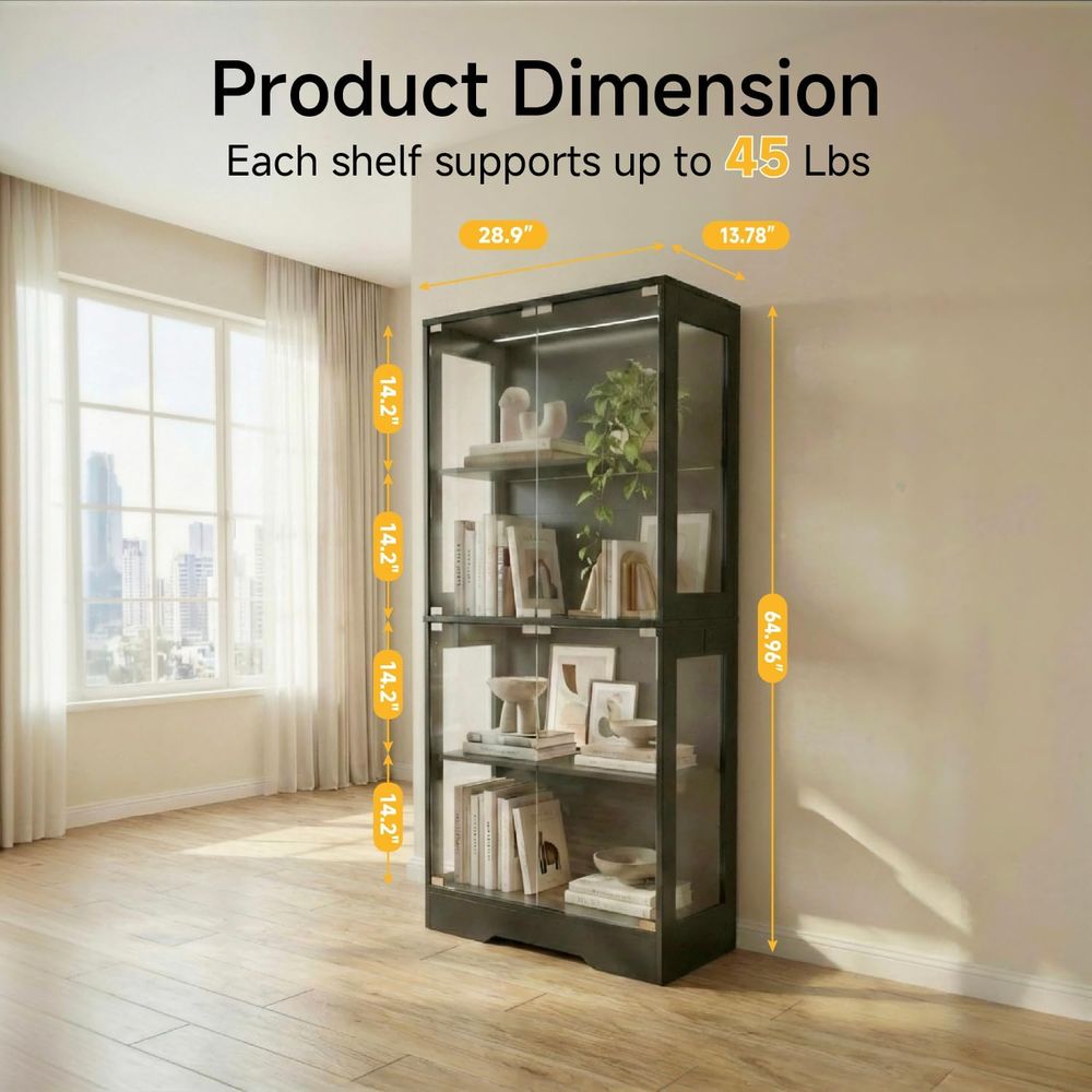 Dual-Tier Glass Display Cabine – обзор и цена Glass Cabinet Display