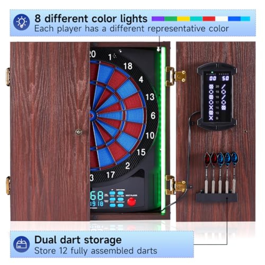 Electronic Dart Board with Cab – обзор и цена Electronic Dartboard Cabinet