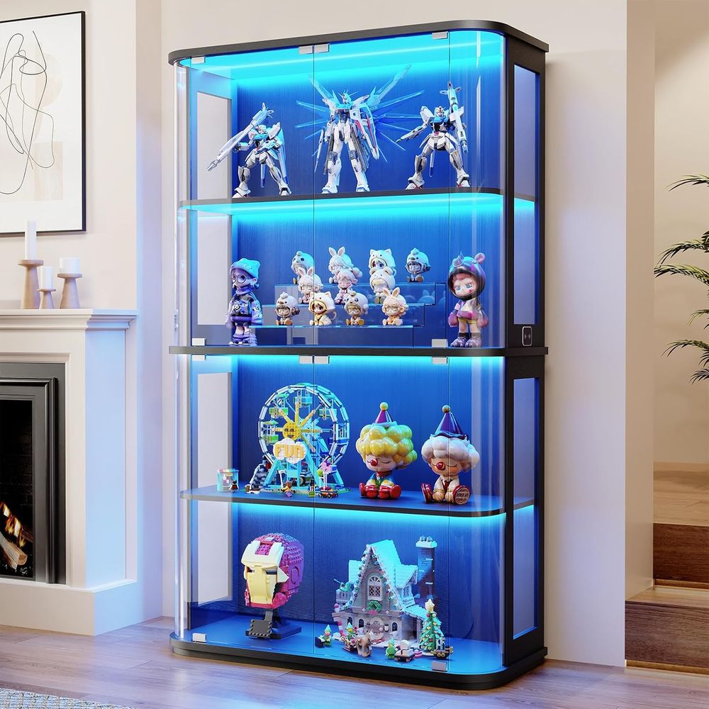 4-Tier Glass Display Cabinet w – обзор и цена Glass Cabinet Display