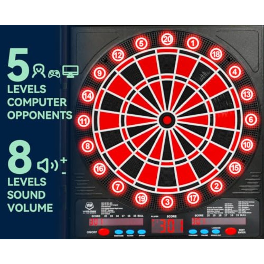 Electronic Dart Board LED Elec – обзор и цена Electronic Dartboard Cabinet