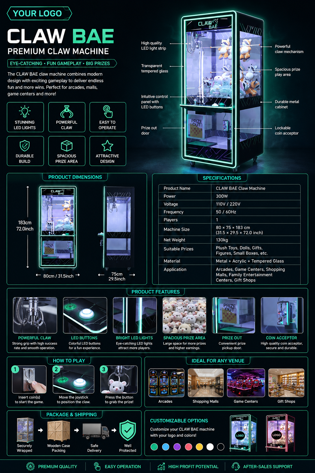 Black Claw Machine Modern Arca – обзор и цена Arcade Vending Machines