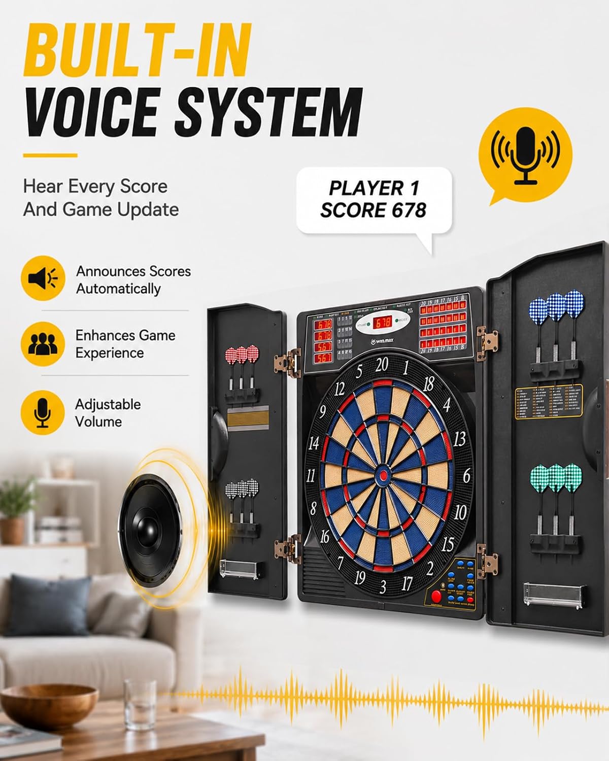 Electronic Dart Board, Soft Ti – обзор и цена Electronic Dartboard Cabinet