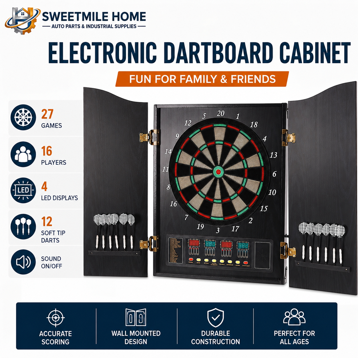 Wall Mounted Electronic Dartbo – обзор и цена Electronic Dartboard Cabinet