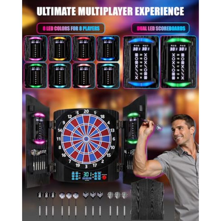 Electronic Dart Board, Electri – обзор и цена Electronic Dartboard Cabinet