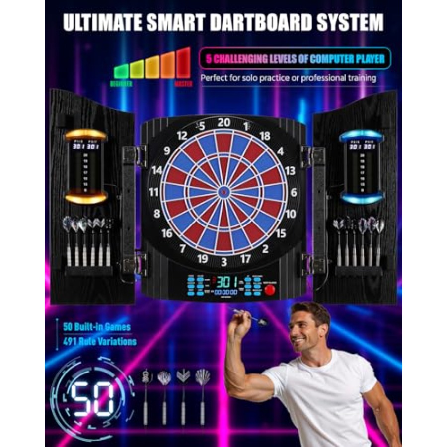 Electronic Dart Board, Electri – обзор и цена Electronic Dartboard Cabinet
