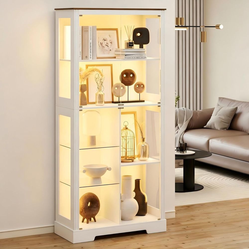 7-Tier Glass Display Cabinet w – обзор и цена Glass Cabinet Display