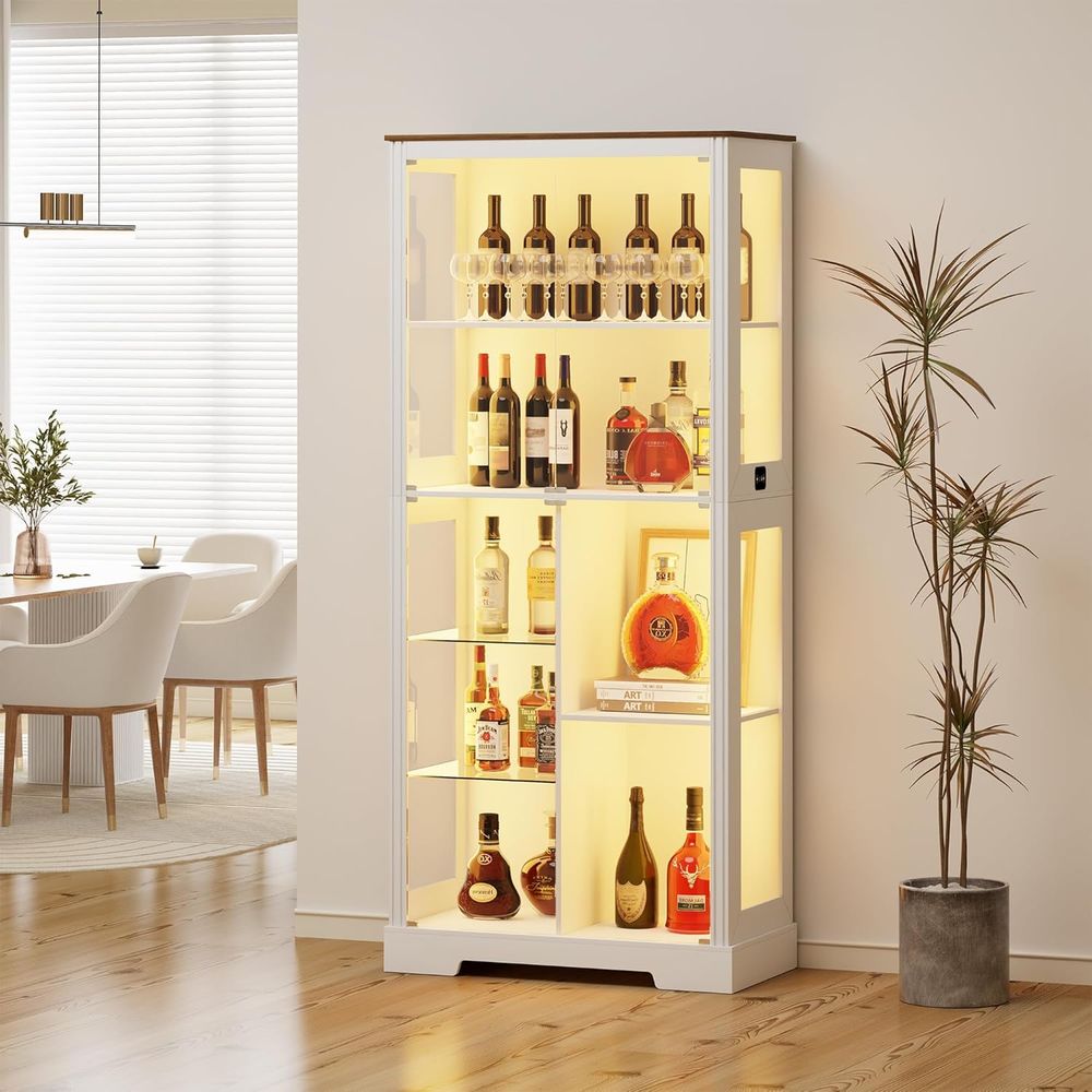 7-Tier Glass Display Cabinet w – обзор и цена Glass Cabinet Display