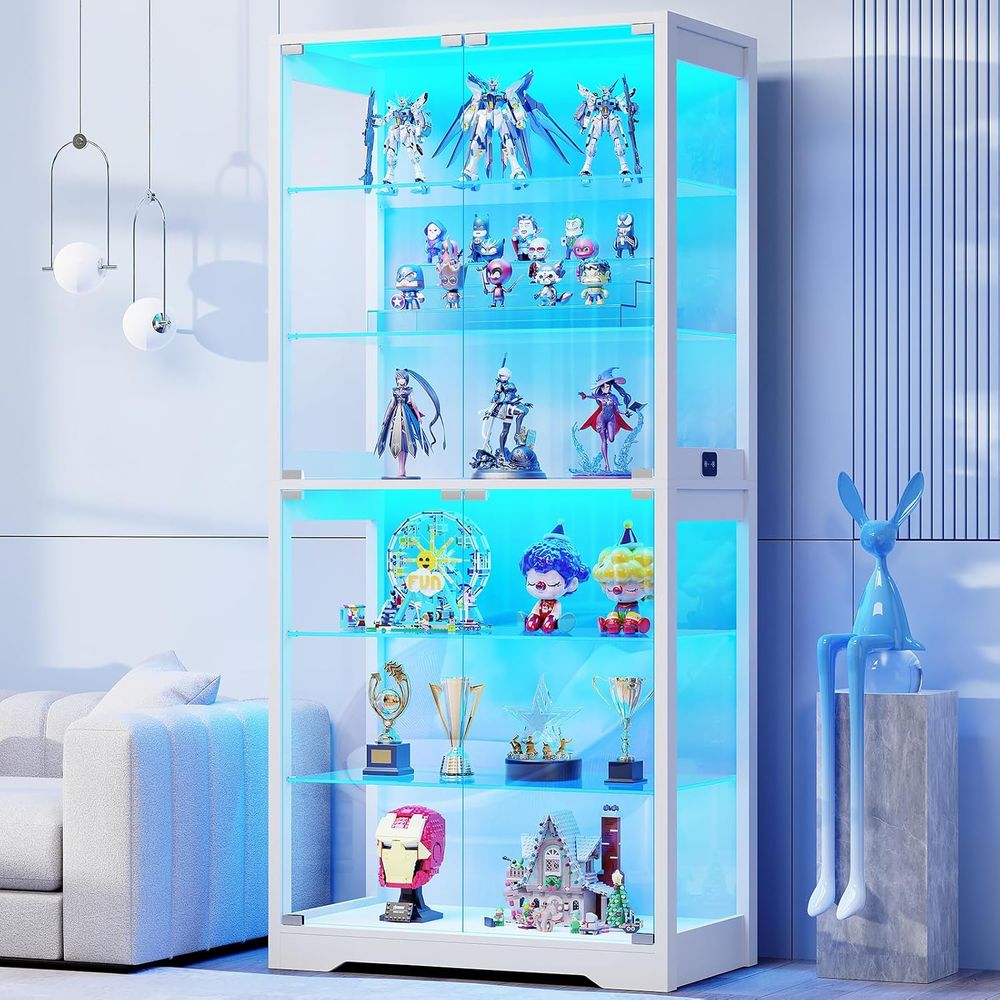 71 6-Tier Glass Door Display C – обзор и цена Glass Cabinet Display